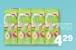 Marché Bonichoix COMPLIMENTS FRUIT JUICE offer