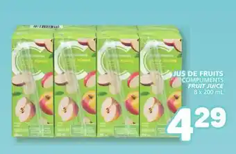Marché Bonichoix COMPLIMENTS FRUIT JUICE offer