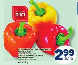 Marché Bonichoix SWEET YELLOW, ORANGE OR RED PEPPERS offer