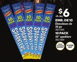 Giant Tiger 20 sparklers offer