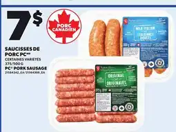 Provigo SAUCISSES DE PORC PC 375/500 G offer