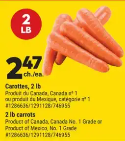Giant Tiger 2 lb carrots offer