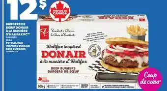 Provigo BURGERS DE BŒUF DONAIR À LA MANIÈRE D'HALIFAX PC, 668 G offer