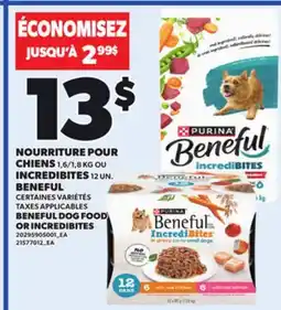 Provigo NOURRITURE POUR CHIENS 1,6/1,8 KG INCREDIBITES 12 UN. BENEFUL offer