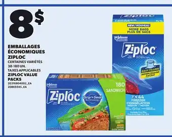 Provigo EMBALLAGES ÉCONOMIQUES ZIPLOC, 38-180 UN offer
