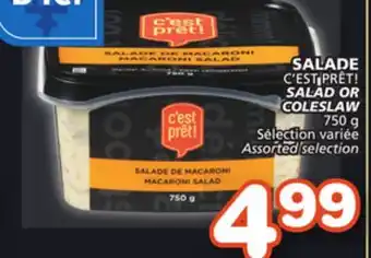 Marches Tradition C'EST PRÊT! SALAD OR COLESLAW offer
