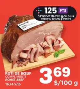 Marches Tradition COMPLIMENTS ROAST BEEF offer