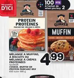 Marches Tradition QUAKER COOKIE, MUFFIN OR PROTEIN PANCAKE MIX offer