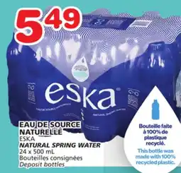 Marches Tradition ESKA NATURAL SPRING WATER offer