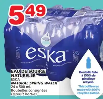 Marches Tradition ESKA NATURAL SPRING WATER offer