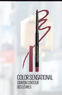 Uniprix MAYBELLINE COLOR SENSATIONAL CRAYON CONTOUR DES LÈVRES offer