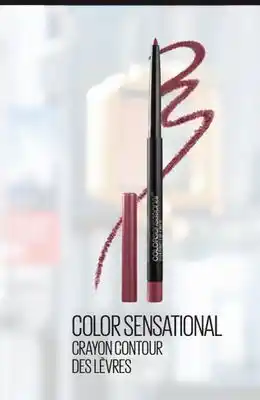 Uniprix MAYBELLINE COLOR SENSATIONAL CRAYON CONTOUR DES LÈVRES offer