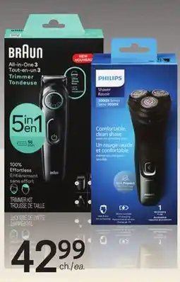 Uniprix Philips,Braun,Rasoirs sélectionnés/Selected shavers offer
