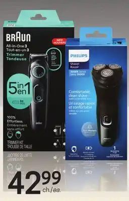 Uniprix Philips,Braun,Rasoirs sélectionnés/Selected shavers offer