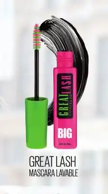 Uniprix MAYBELLINE GREAT LASH MASCARA LAVABLE offer