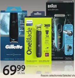 Uniprix Gillette,Philips,Braun Rasoirs sélectionnés/Selected shavers offer