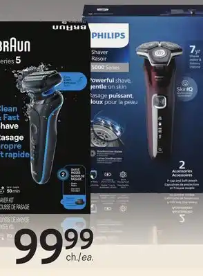 Uniprix BRAUN, PHILIPS Rasoirs sélectionnés/Selected Shaves offer