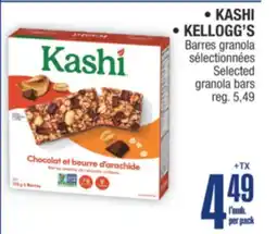Jean Coutu KASHI, KELLOGG'S Selected granola bars offer