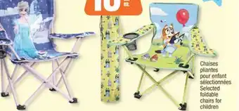 Jean Coutu Selected foldable chairs for children offer