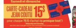 Jean Coutu CARTE-CADEAU JEAN COUTU offer