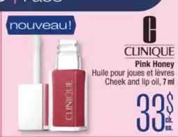 Jean Coutu CLINIQUE Pink Honey Cheek and lip oil offer