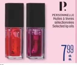 Jean Coutu PERSONNELLE Selected lip oils offer