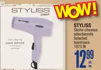 Jean Coutu STYLISS Selected hairdryers offer