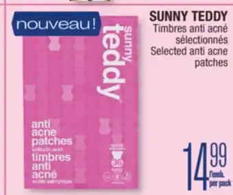 Jean Coutu SUNNY TEDDY Selected anti acne patches offer