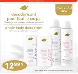 Jean Coutu DOVE whole body deodorant offer