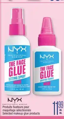 Jean Coutu NYX Selected makeup glue products offer