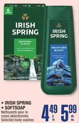 Jean Coutu IRISH SPRING, SOFTSOAP Selected body washes offer
