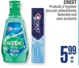 Jean Coutu CREST Selected oral care products offer