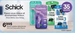 Jean Coutu Schick Selected Disposable Razors offer