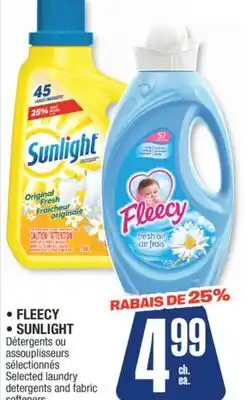 Jean Coutu FLEECY, SUNLIGHT Selected laundry detergents and fabric softeners offer