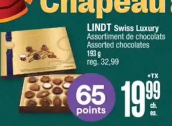 Jean Coutu LINDT Swiss Luxury Assorted chocolates offer