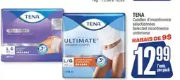 Jean Coutu TENA Selected incontinence underwear offer