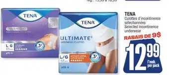 Jean Coutu TENA Selected incontinence underwear offer