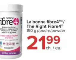 Jean Coutu FIBRE The Right Fibre4 150 g, powder offer