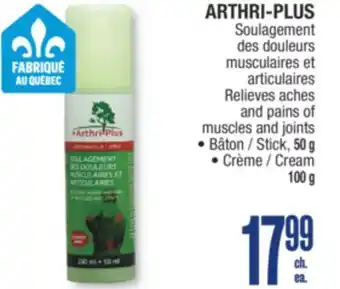 Jean Coutu ARTHRI-PLUS Relieves aches and pains of muscles and joints, Stick, Cream offer