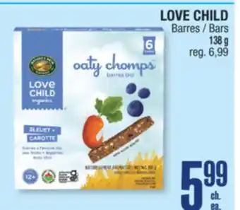 Jean Coutu LOVE CHILD Bars offer
