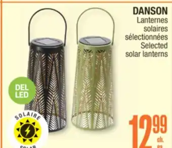 Jean Coutu DANSON Selected solar lanterns offer