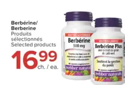 Jean Coutu WEBBER NATURALS Berberine Selected products offer
