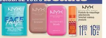 Jean Coutu NYX Selected makeup products offer