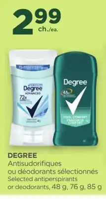 Proxim DEGREE Selected antiperspirants or deodorants offer