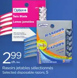 Proxim OPTION+ Selected disposable razors offer