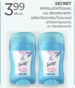 Proxim SECRET Selected antiperspirants or deodorants offer