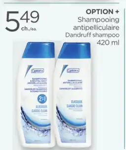 Proxim OPTION + Dandruff shampoo offer