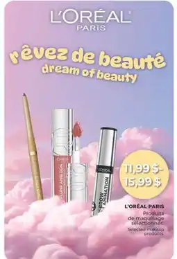 Jean Coutu L'ORÉAL PARIS Selected makeup products offer