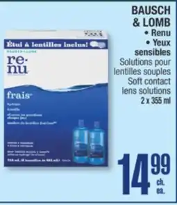 Jean Coutu BAUSCH & LOMB Renu, Yeux sensibles Soft contact lens solutions offer