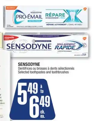 Jean Coutu SENSODYNE Selected toothpastes and toothbrushes offer